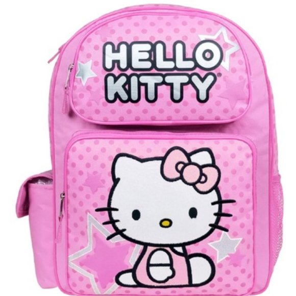 Backpack- Hello Kitty- Pink, Star Large Girls School - Picture 1 of 3